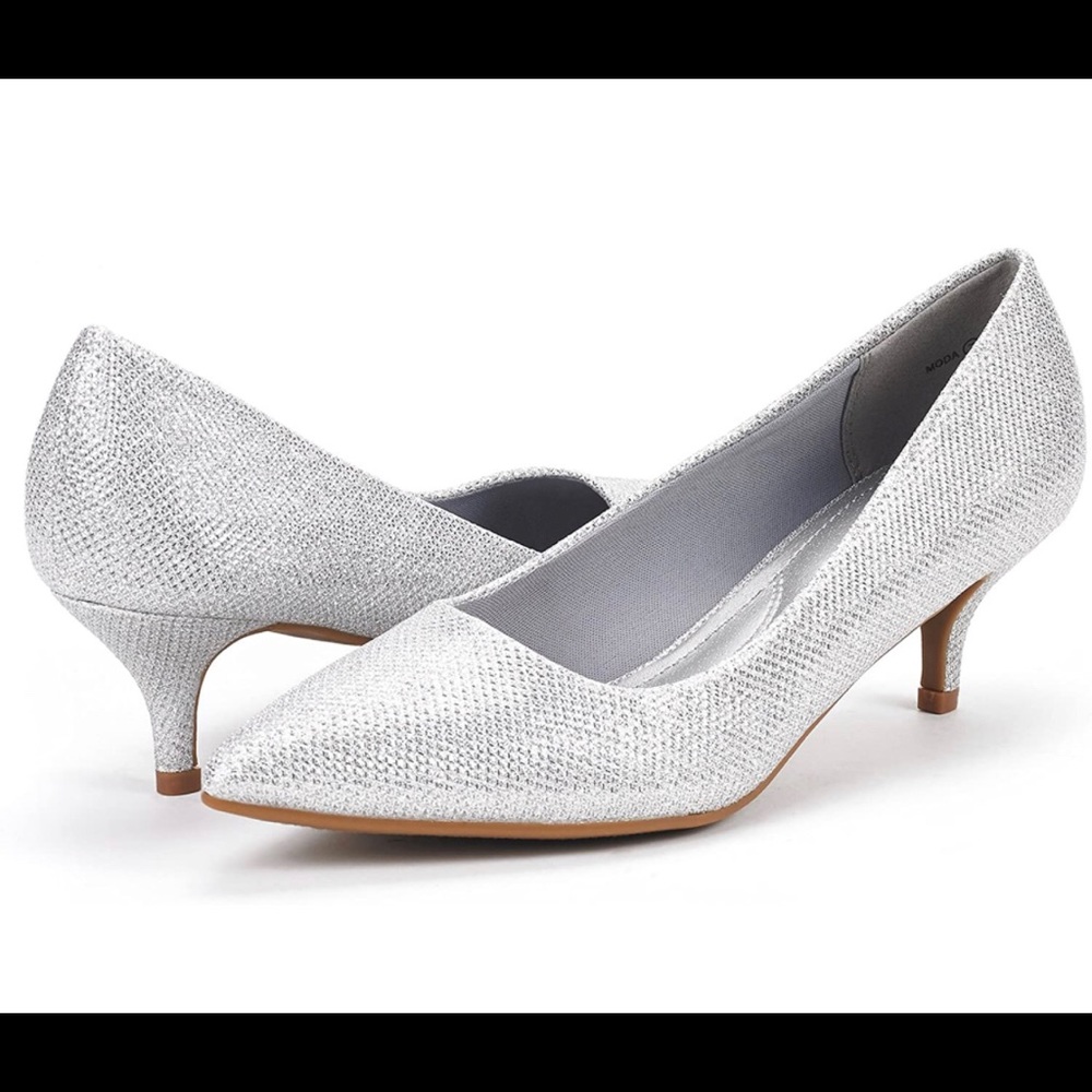 DREAM PAIRS Women's Moda Low Heel D'Orsay Pointed Toe Pumps